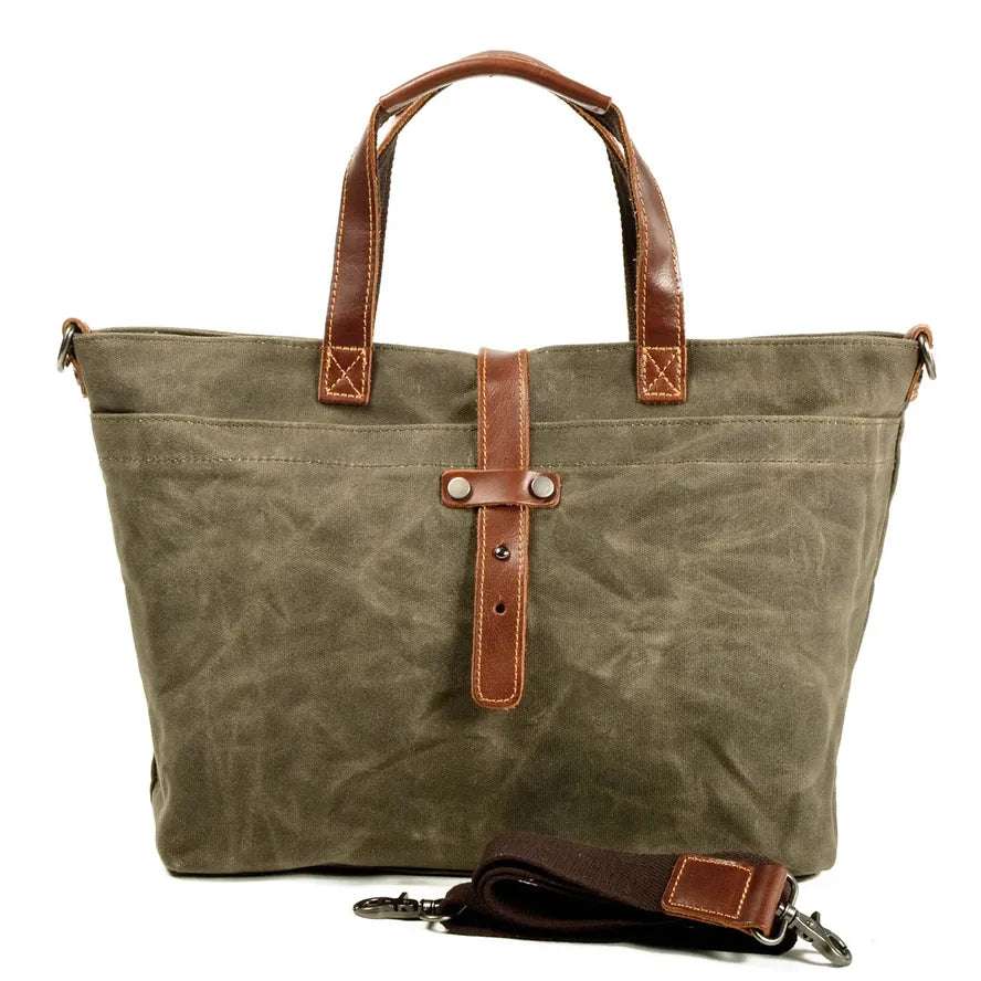 JMT-379338 Ladies Waxed Canvas Tote Shoulder Bag
