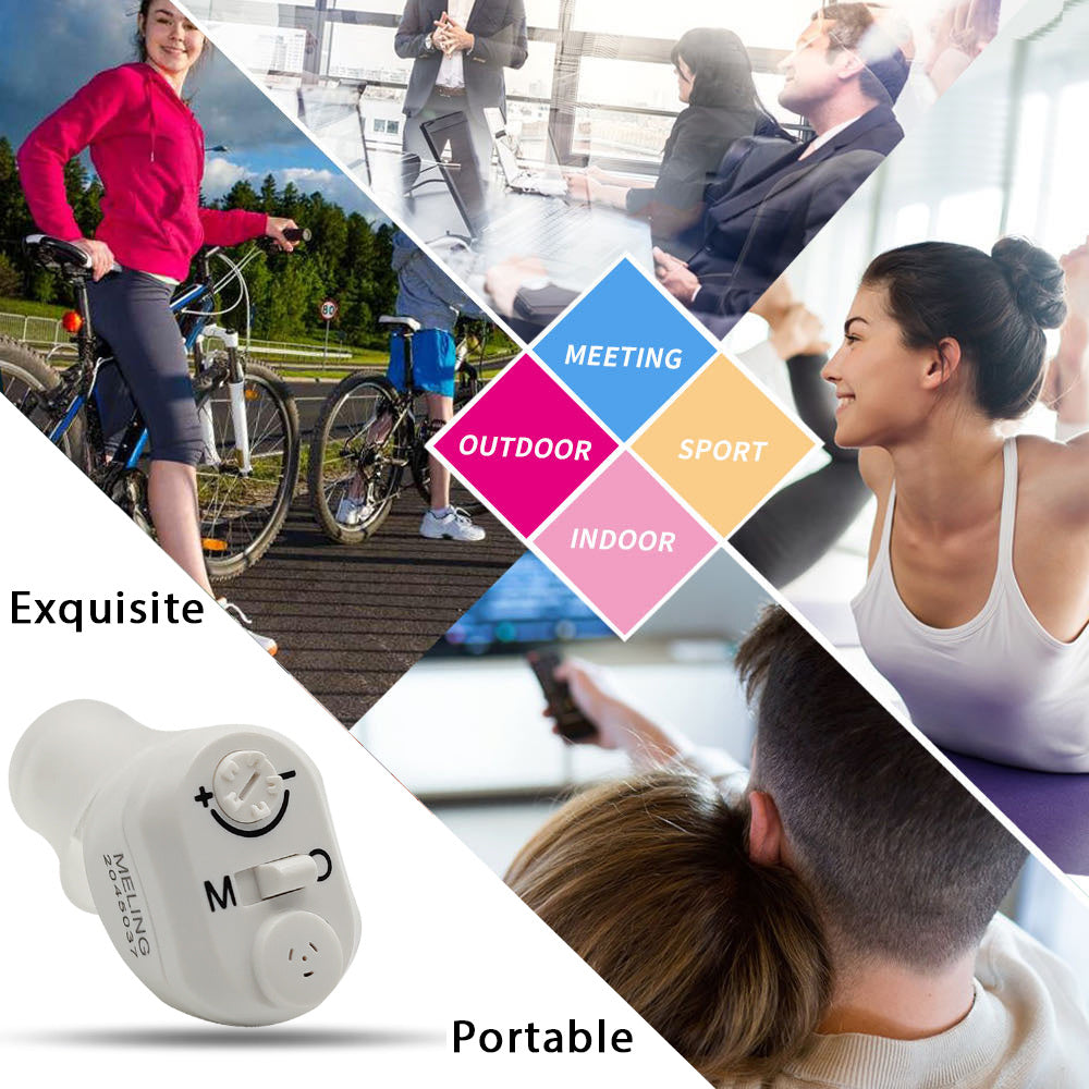 KTX-552083 Mini Rechargeable Invisible Digital Hearing Aid with Adjustable Sound Amplifier for Enhanced Hearing for Seniors