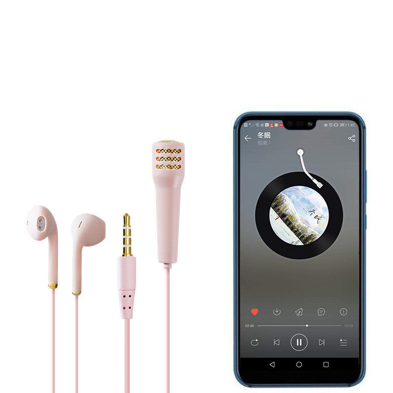 KTX-198739 Wired Mini Earphones with Microphone and Ear-Hook Design