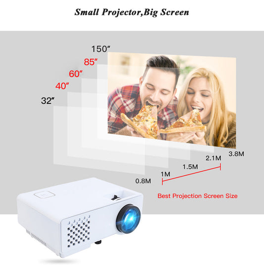 KTX-094483 Compact Mini Projector RD-810 - 800x480 Resolution for Home & Outdoor Use