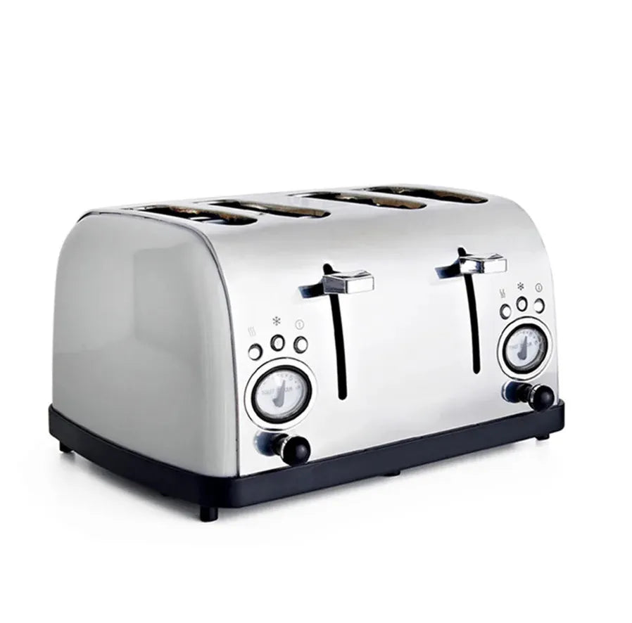 KTX-110355 Stainless Steel 4-Slice Toaster with Long Slot and Custom Clear White Finish