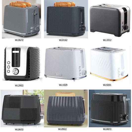 KTX-600723 Modern 2-Slice Wide Slot Toaster for Efficient Breakfast Preparation in Black