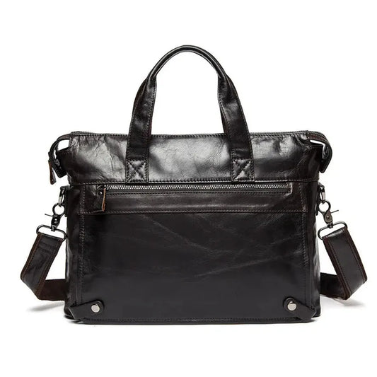 KTX-974995 Vintage Genuine Leather Men's Shoulder Bag Briefcase for Office Use - Model 9103
