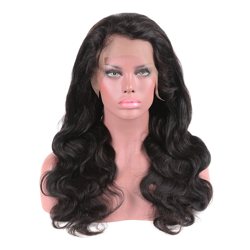 KTX-674003 Natural Color 13x4 Lace Front Human Hair Wig - Hand-Woven, Dyeable, Versatile Bang Styles