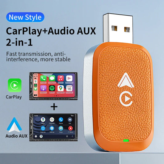 KTX-837011 Wireless CarPlay and Android Auto Adapter with Dual USB Type-C Connector for Seamless Connectivity