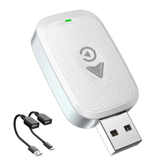 KTX-837011 Wireless CarPlay and Android Auto Adapter with Dual USB Type-C Connector for Seamless Connectivity