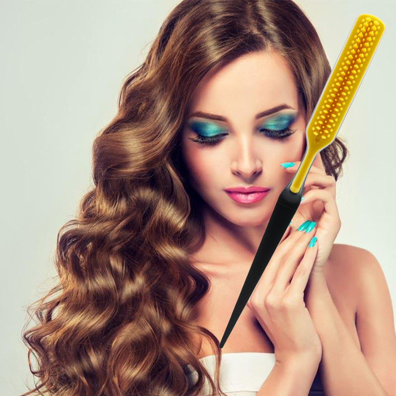 KTX-864019 Fluffy Shaped Styling Comb - ABS Material, 20cm, Available in Yellow, Blue, Red, White, Green