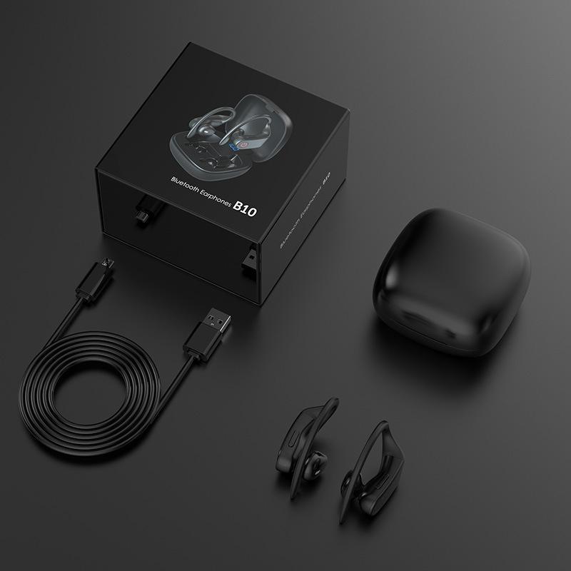 KTX-165267 Wireless Bluetooth TWS Headset with Power Display, Voice Control, and Multi-Point Connection - Stereo Earbuds, Black or White