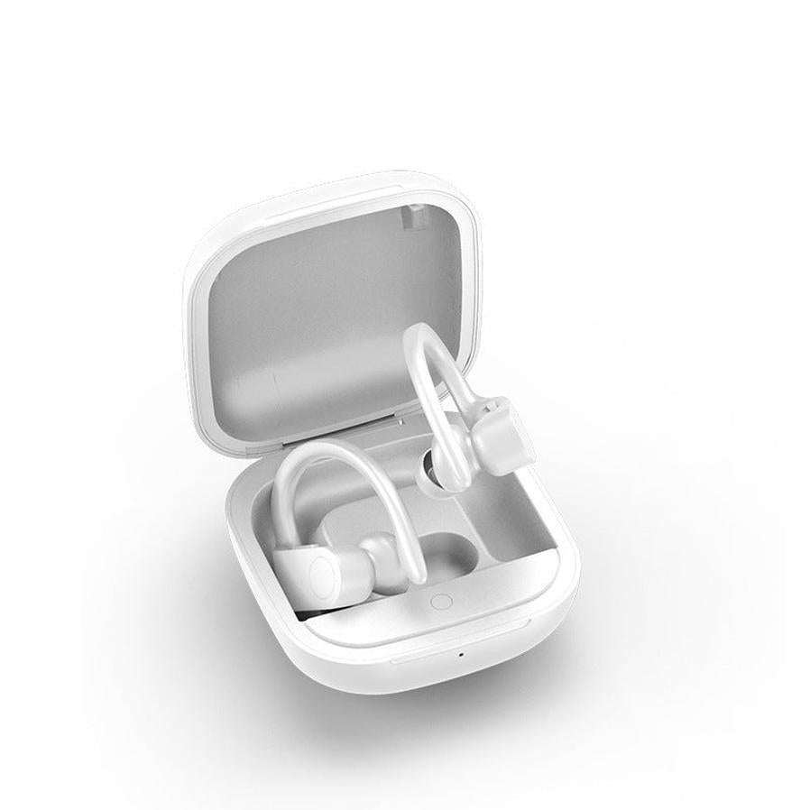 KTX-165267 Wireless Bluetooth TWS Headset with Power Display, Voice Control, and Multi-Point Connection - Stereo Earbuds, Black or White