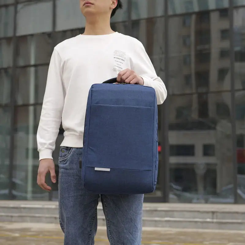 KTX-096019 Customizable Waterproof Laptop Backpack with USB Charging Port for Men, Polyester Business Rucksack with Zipper Closure