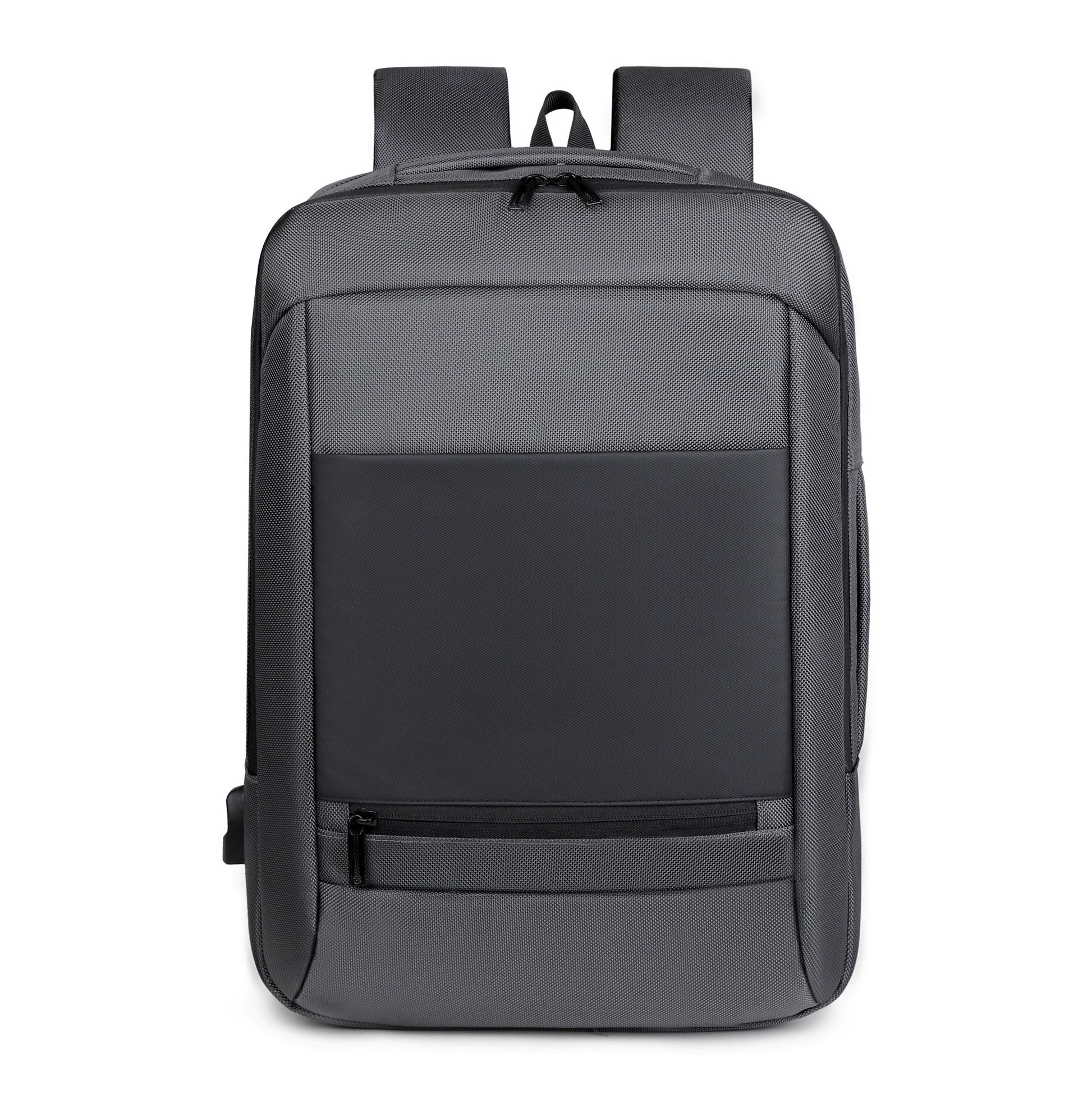 KTX-224787 Lightweight Double-Headed Zipper Laptop Backpack with USB Charging Capability