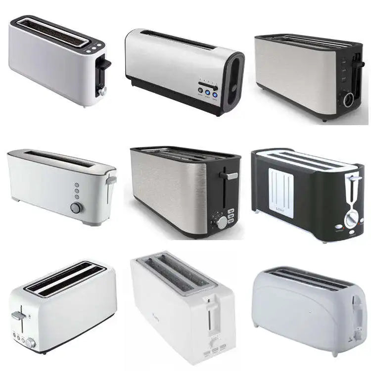 KTX-239123 Slim Black 2-Slice Toaster with Long Slot - 900W Space-Saving Design