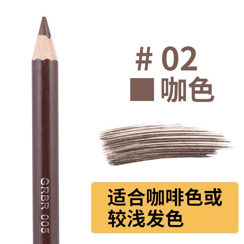 KTX-335443 Leopard Print Waterproof Eyebrow Pencil - Available in Black, Brown, Gray, and Light Brown