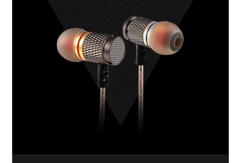 KTX-802515 Metal In-Ear Headphones with Subwoofer and Noise Cancellation for Mobile Music and MP3 Players