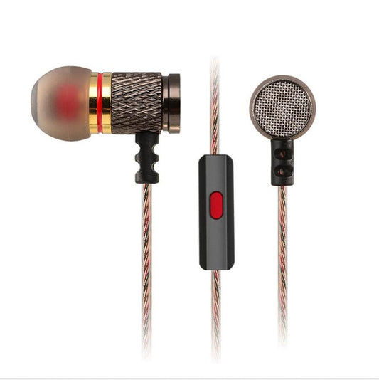 KTX-802515 Metal In-Ear Headphones with Subwoofer and Noise Cancellation for Mobile Music and MP3 Players