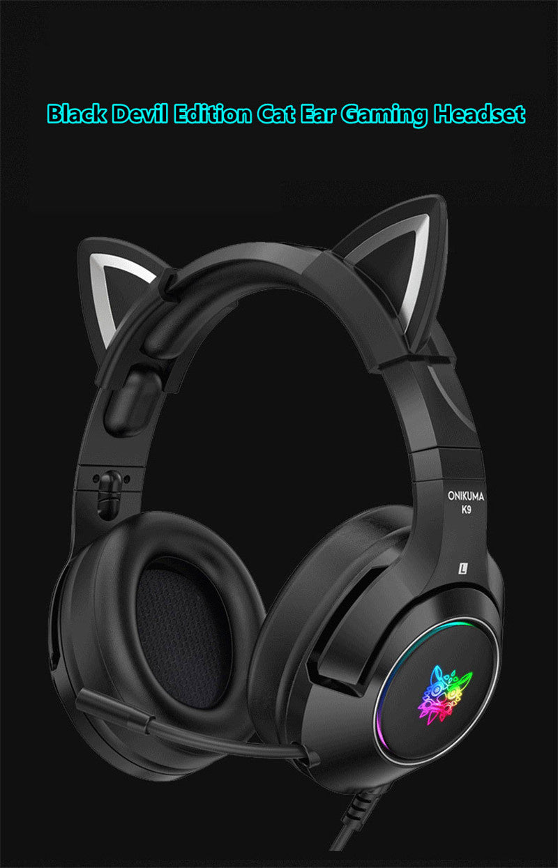 KTX-293587 Luminous Wired Headset with Microphone for Gaming and Audio Use