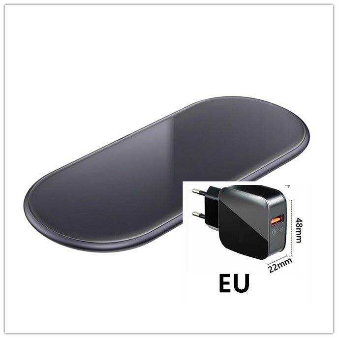 KTX-434067 Two-in-One Desktop Wireless Charger with Indicator - Type C Input, Starry Gray and Cool Silver Options