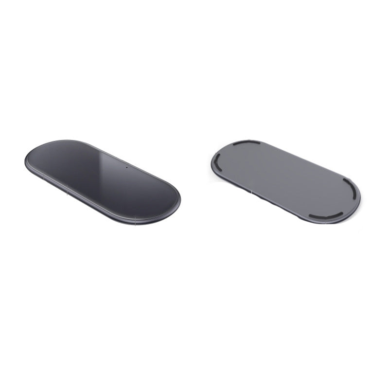 KTX-434067 Two-in-One Desktop Wireless Charger with Indicator - Type C Input, Starry Gray and Cool Silver Options