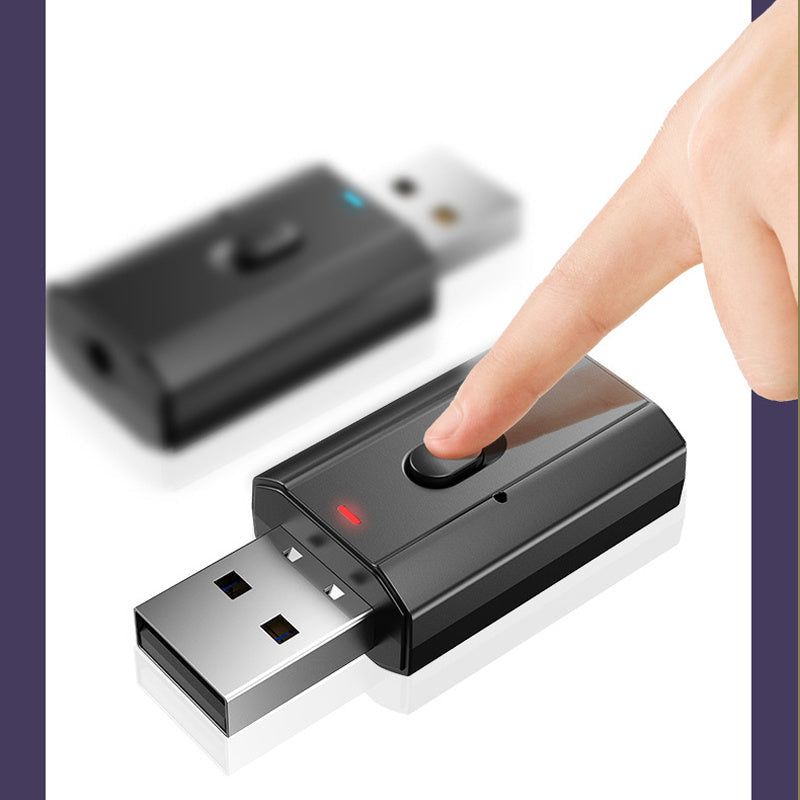 KTX-047059 Bluetooth 5.0 Audio Adapter – 2-in-1 Receive and Transmit for Computer, TV, Projector, and Audio Devices