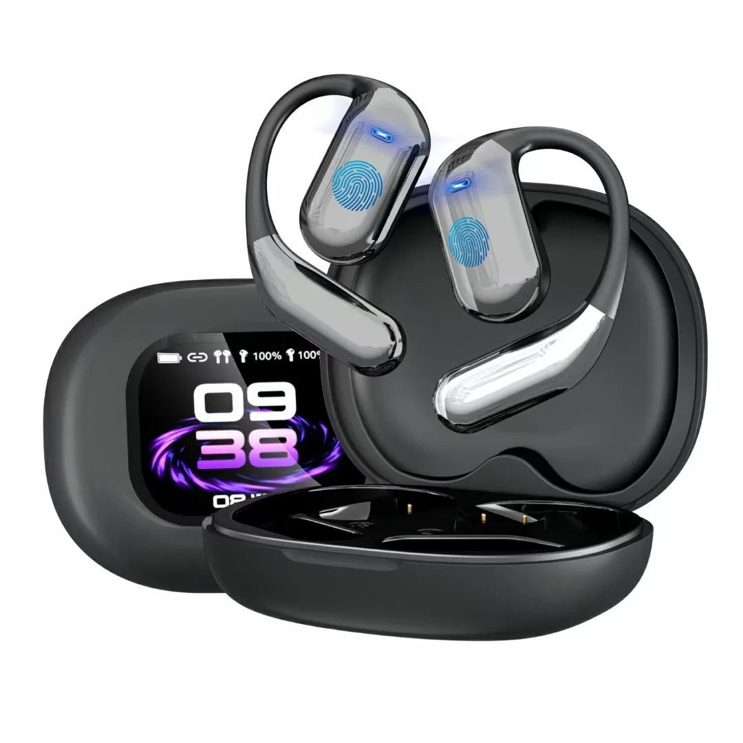 KTX-099411 Open-Ear Wireless Bluetooth Headset with ANC Noise Cancellation and Touch Control Screen
