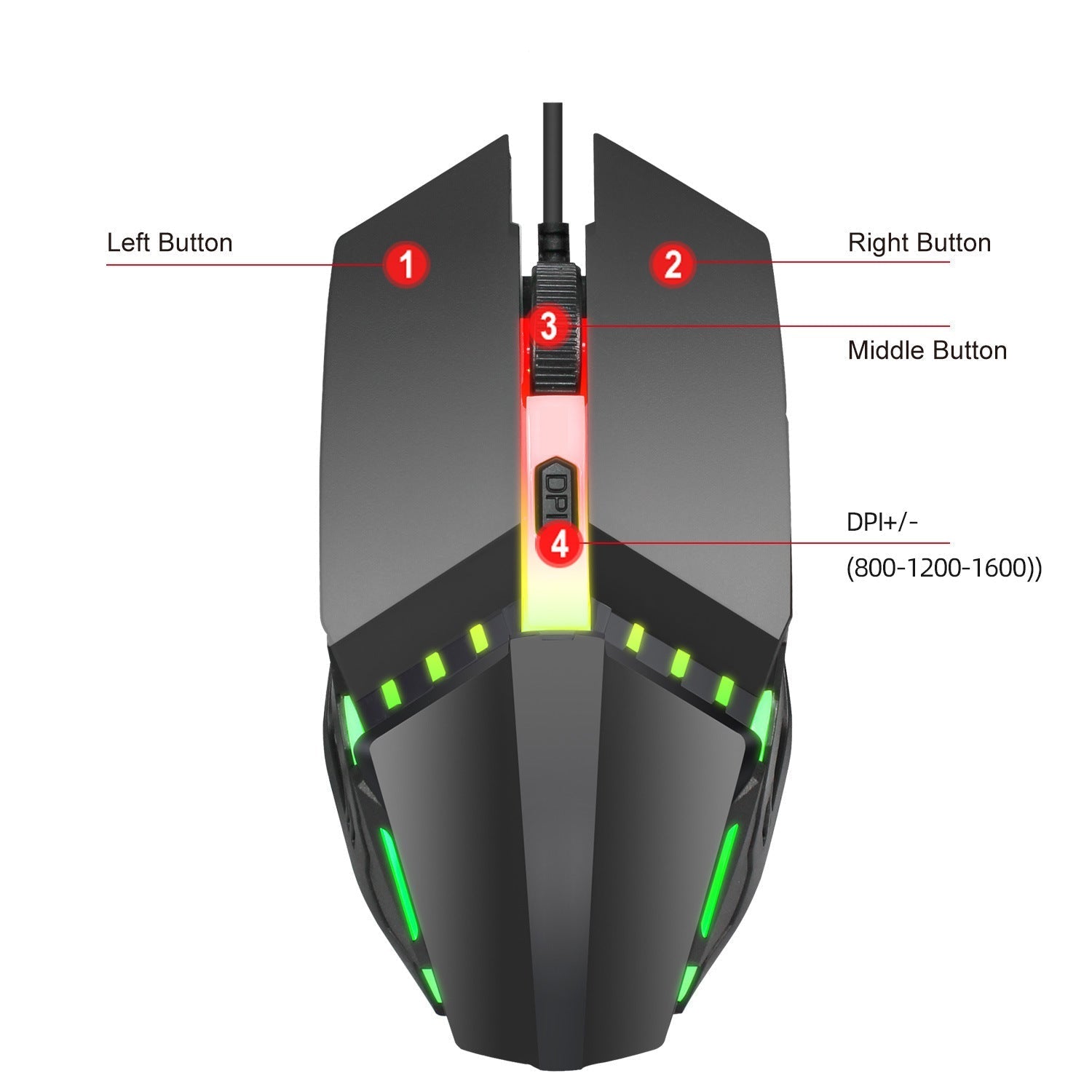 KTX-841875 Eat Chicken Game Set with One-Handed Controller and Gaming Mouse for IOS and Android Platforms