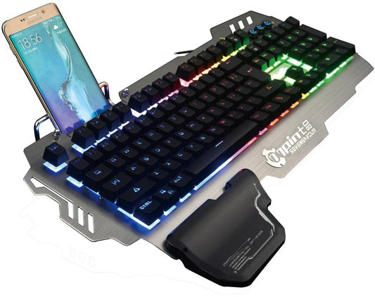 KTX-220947 Illuminated Metal Mechanical Gaming Keyboard with Wired Connectivity