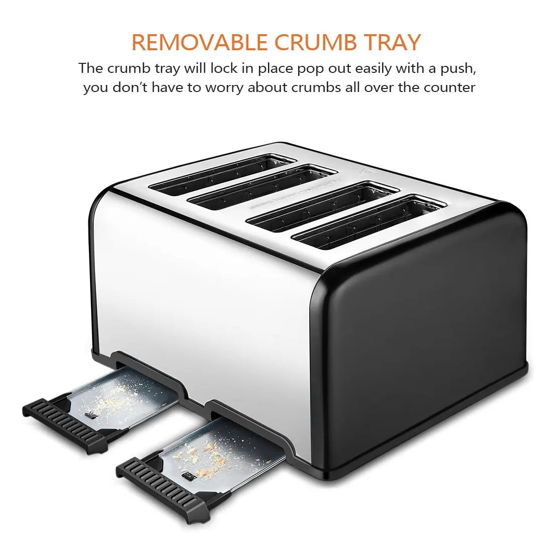 KTX-668563 4-Slice Automatic Pop-Up Toaster with Custom Pattern Design for Kitchen Use