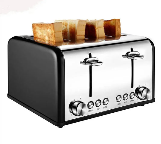 KTX-668563 4-Slice Automatic Pop-Up Toaster with Custom Pattern Design for Kitchen Use