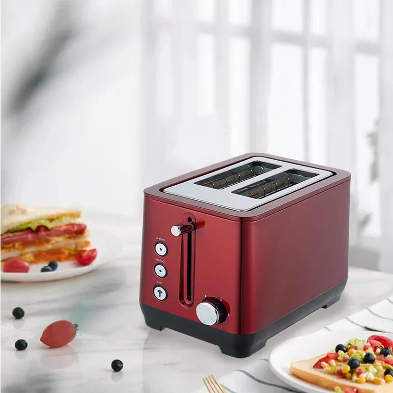 KTX-355539 Stainless Steel 2-Slice Toaster with Wide Slots for Versatile Toasting