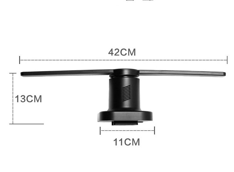 KTX-110291 3D Holographic Projector Display Fan with Customizable Content and Easy Installation