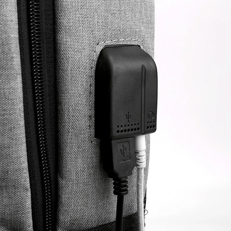 KTX-175059 Stylish Waterproof Business Laptop Backpack with USB Charging Port and Custom Logo Options