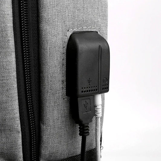 KTX-175059 Stylish Waterproof Business Laptop Backpack with USB Charging Port and Custom Logo Options
