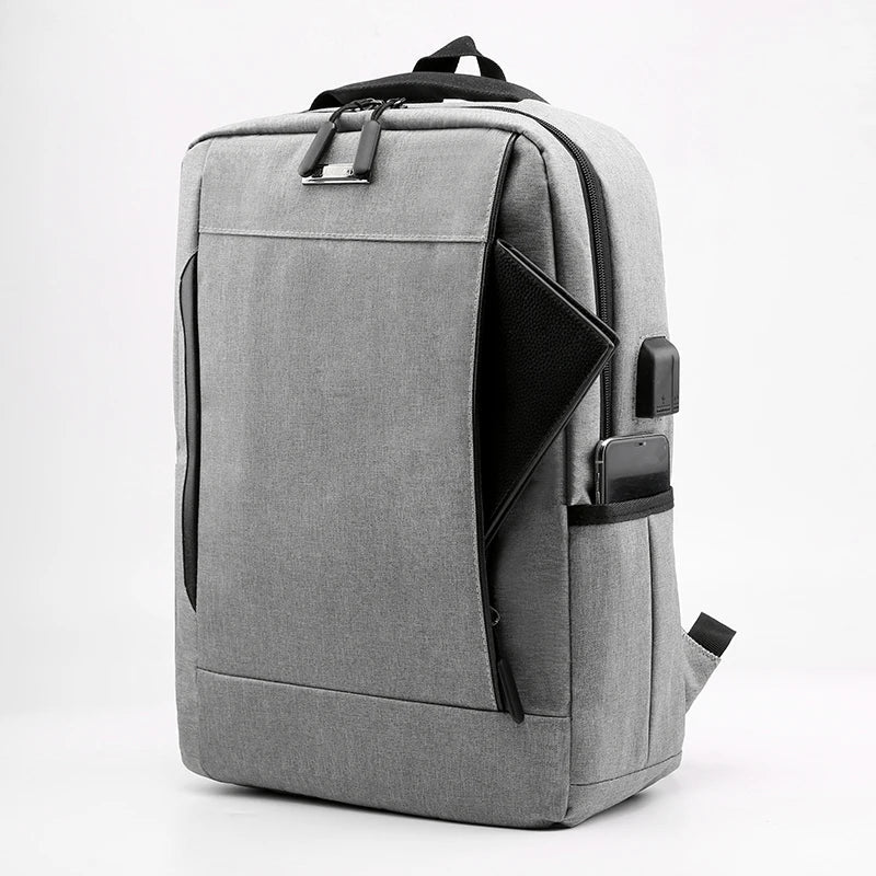 KTX-175059 Stylish Waterproof Business Laptop Backpack with USB Charging Port and Custom Logo Options