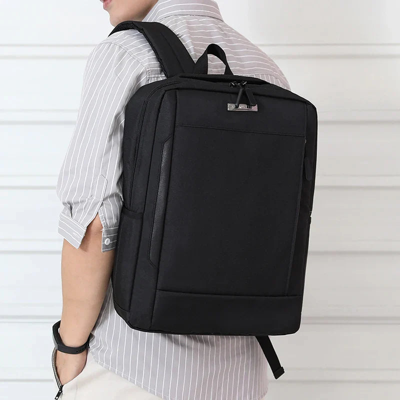 KTX-175059 Stylish Waterproof Business Laptop Backpack with USB Charging Port and Custom Logo Options