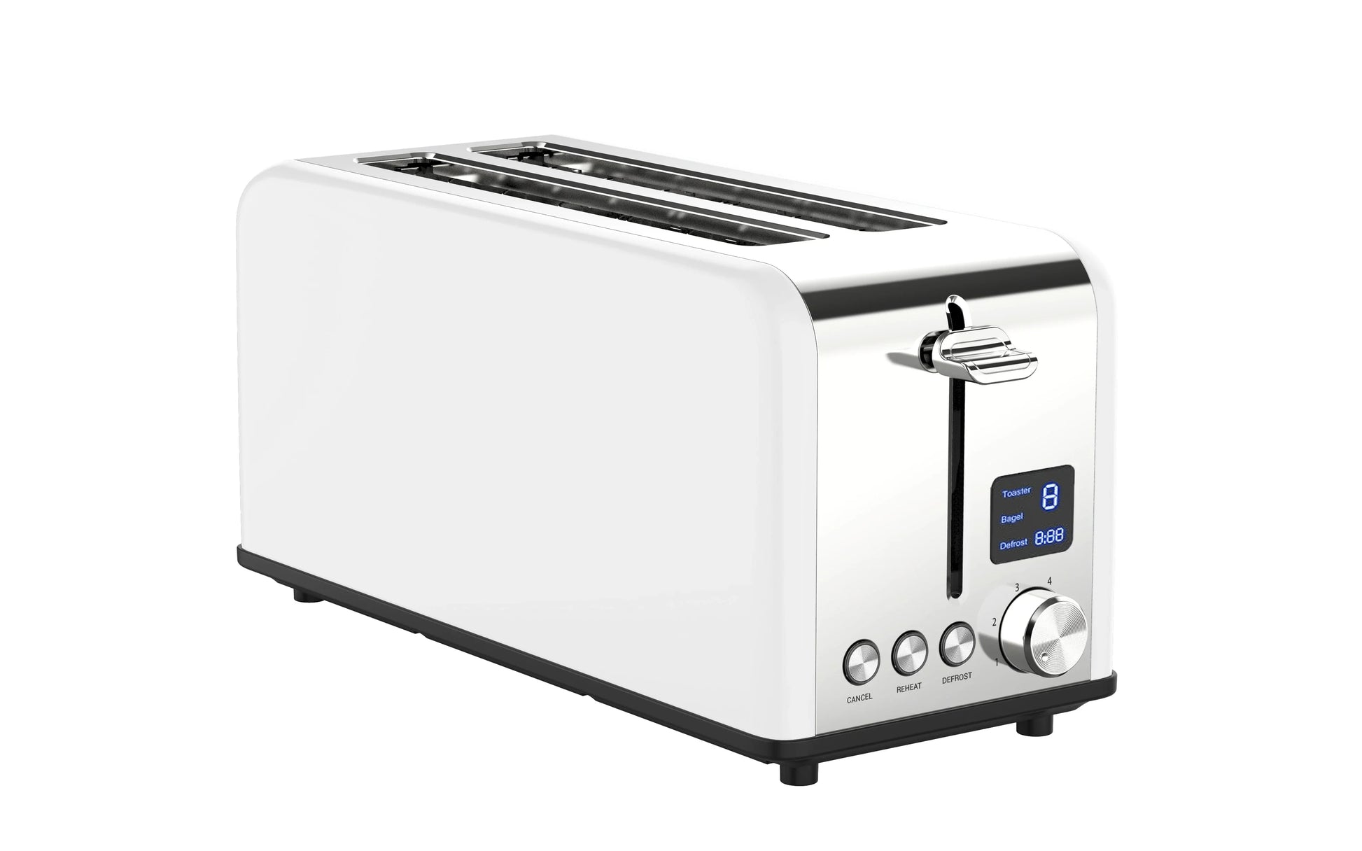KTX-567955 Digital Toaster with LED Timer Display for Perfectly Toasted Long Slices