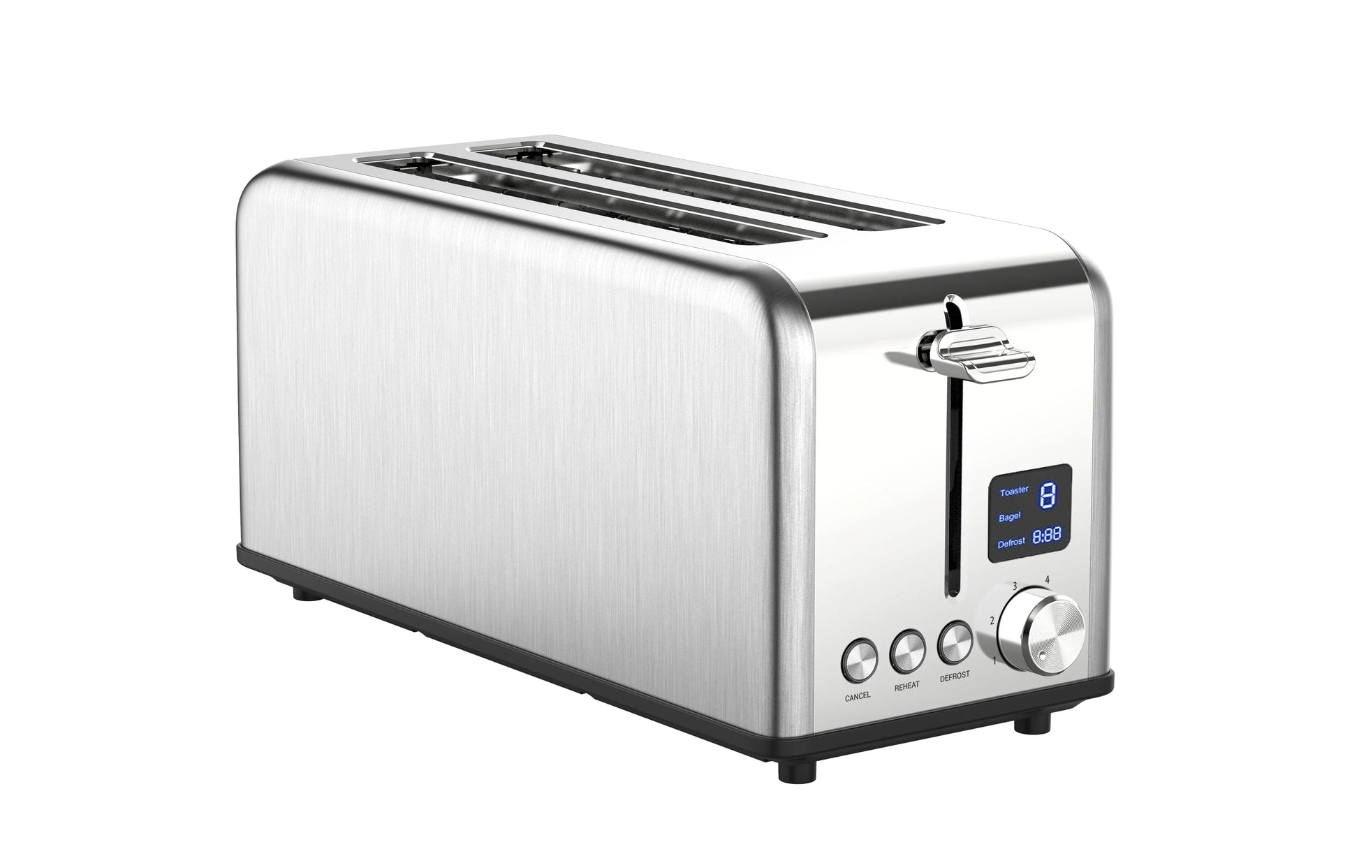 KTX-567955 Digital Toaster with LED Timer Display for Perfectly Toasted Long Slices
