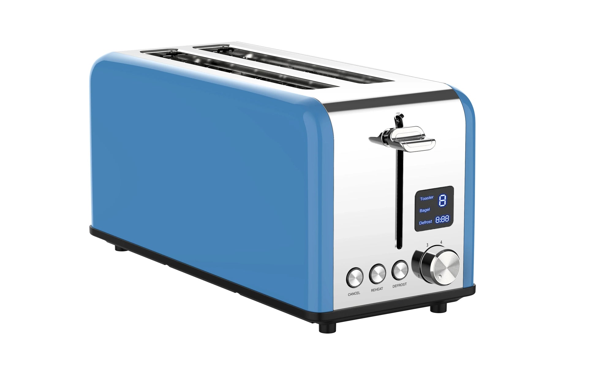 KTX-567955 Digital Toaster with LED Timer Display for Perfectly Toasted Long Slices