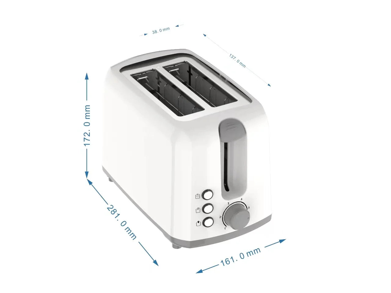 KTX-682067 2-Slice Automatic Pop-Up Toaster with Cool Touch Design for Sandwiches and More