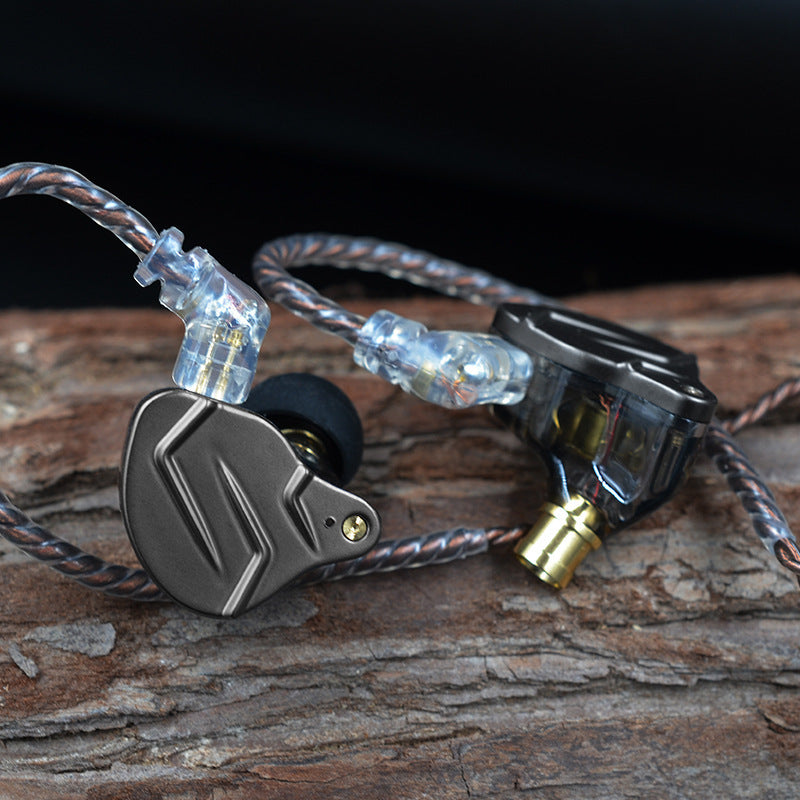 KTX-890771 Metalllic Subwoofer In-Ear Headphones with Ear-Wrap Design and 3.5 mm Plug