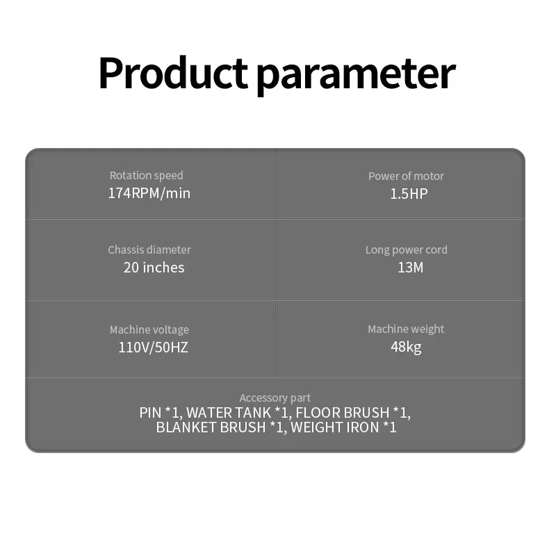 KTX-945043 Electric Multifunctional Floor Burnisher with Folding Handle for Effective Floor Cleaning