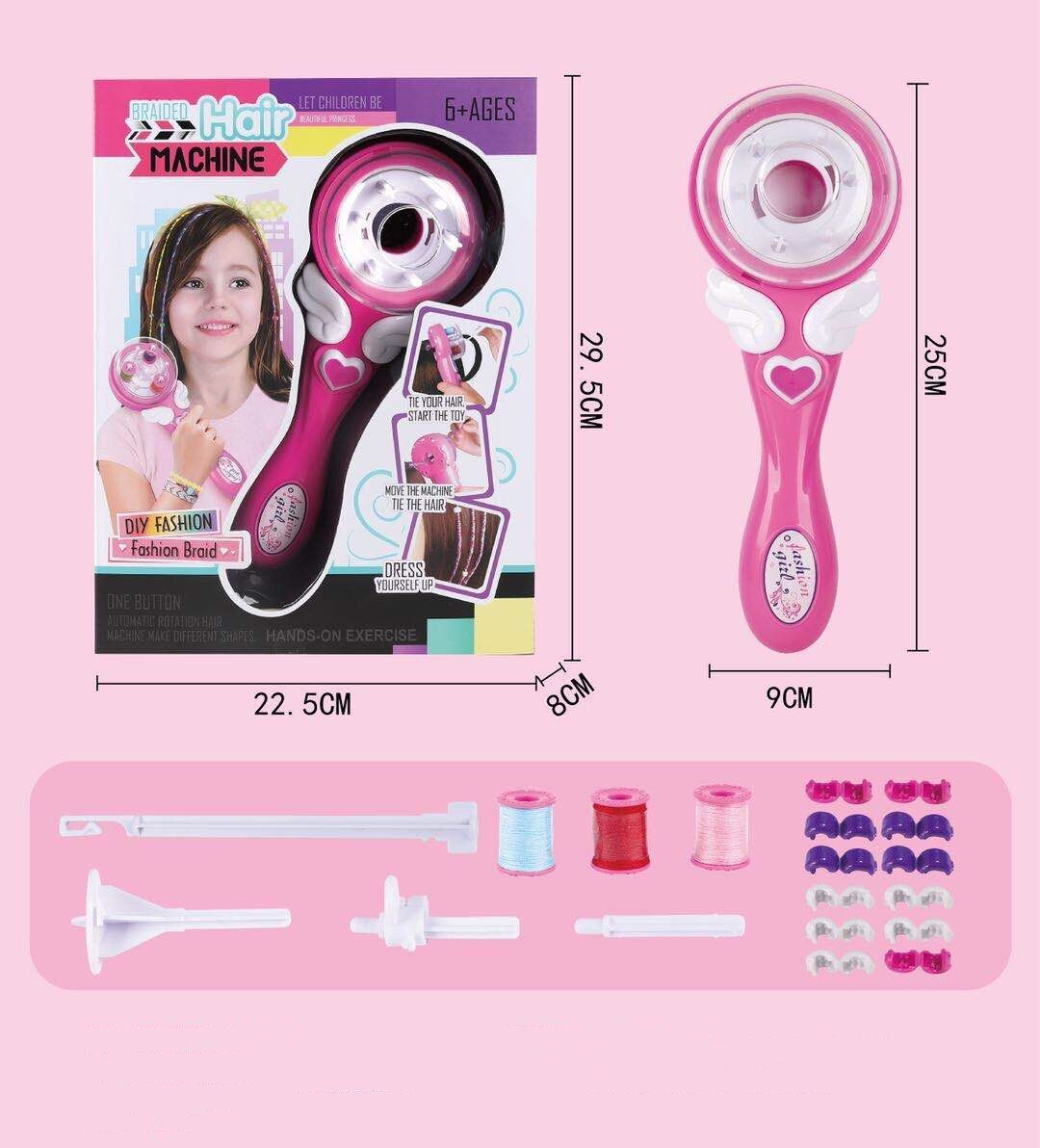 KTX-641235 Electric Magic Braid DIY Hair Accessories Set for Kids Ages 4-6