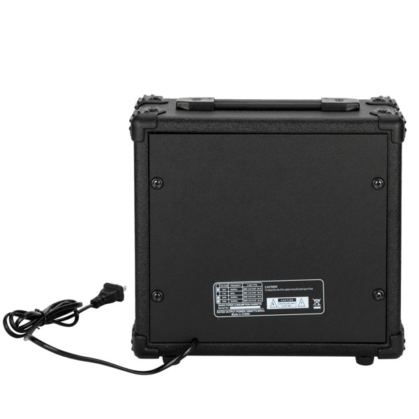 KTX-767955 20W Electric Bass Amplifier with Headphone and Auxiliary Inputs - Compact and Portable Design in Black