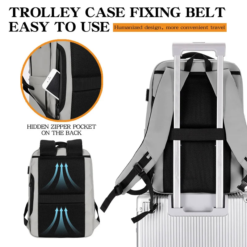 KTX-296083 Large Capacity Nylon Laptop Backpack for Casual Use - Ideal for Students and Everyday Travel