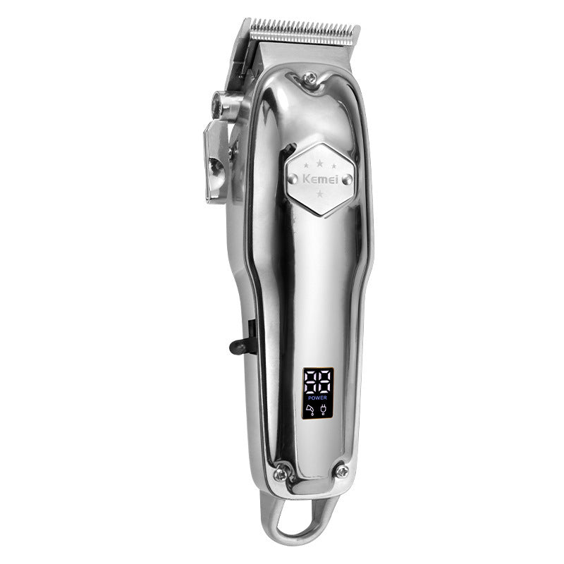 KTX-271571 Stainless Steel Electric Hair Clipper with USB Charging, 2200mAh Battery, Fine Adjustment Options, and Multiple Combs