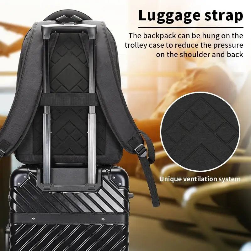 KTX-803411 Spacious 17-Inch Polyester Laptop Backpack for Men and Students