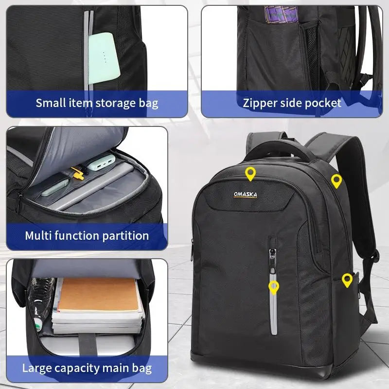 KTX-803411 Spacious 17-Inch Polyester Laptop Backpack for Men and Students