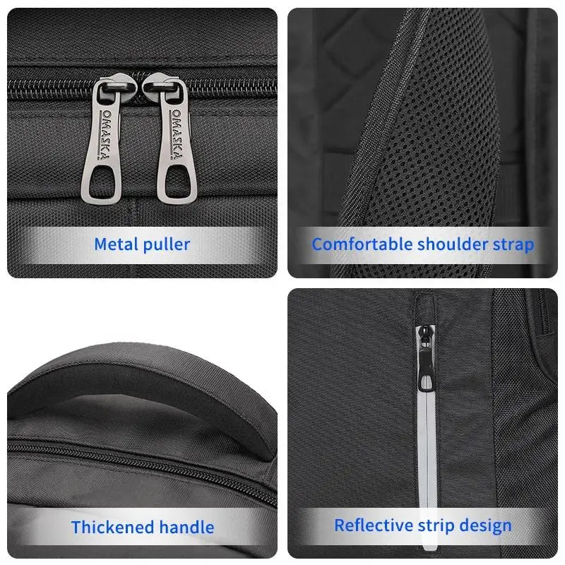 KTX-803411 Spacious 17-Inch Polyester Laptop Backpack for Men and Students