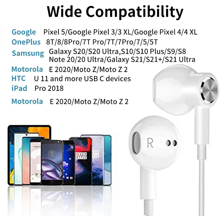 KTX-337683 USB Type-C Stereo In-Ear Headphones with Noise Cancelling and Magnetic Design
