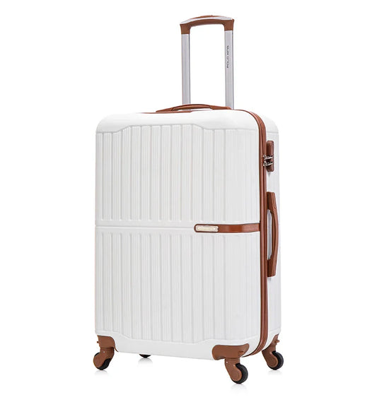 KTX-079379 Customisable ABS Luggage Set 20/24/28 with Leather Carry-On and Universal Wheels