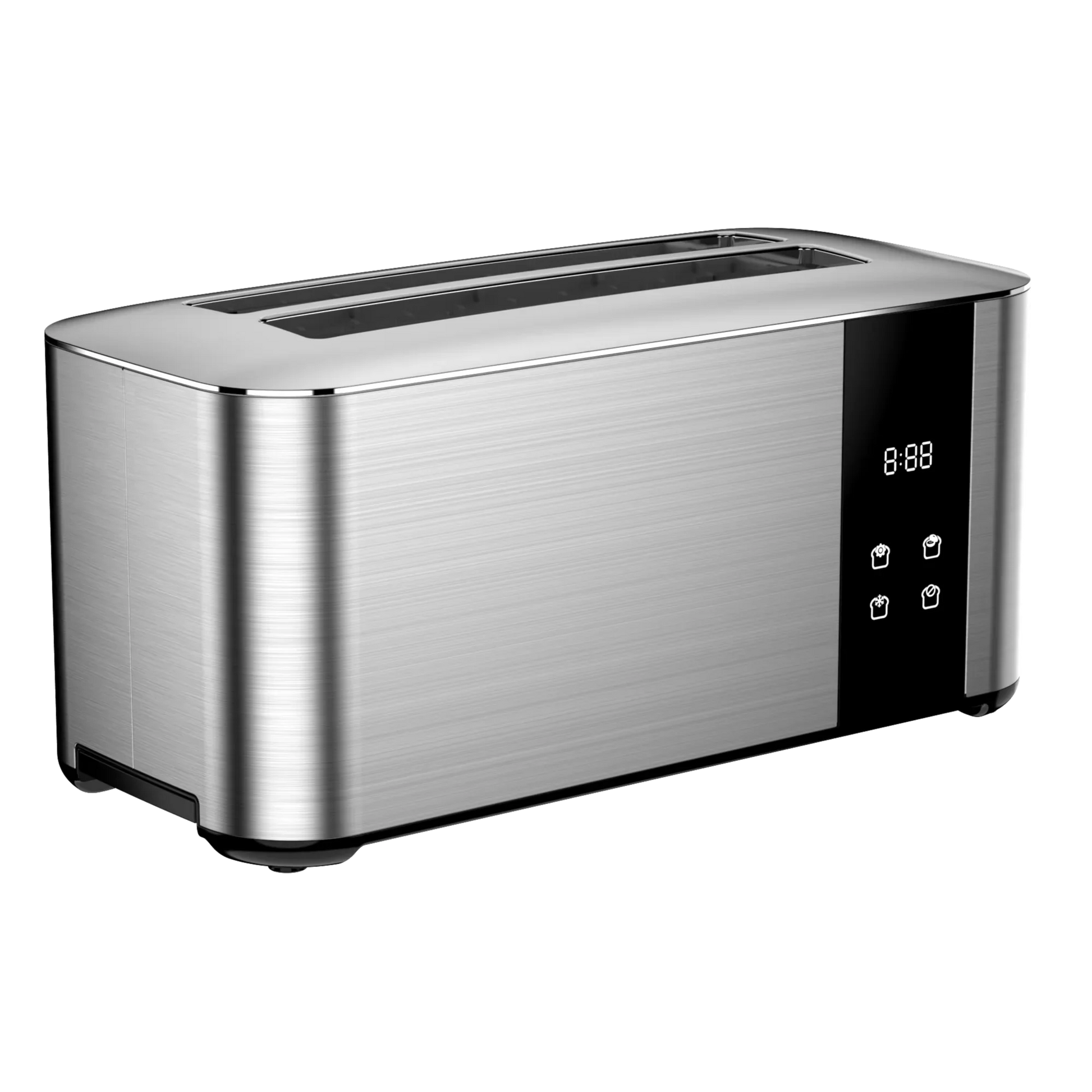 KTX-389459 Custom Touch Screen 4-Slice Long Slot Stainless Steel Toaster for Home Breakfast and Sandwich Making